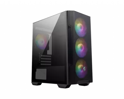 Корпус MSI MAG FORGE M100R, mATX, Micro-Tower, USB 3.0, RGB подсветка, черный, без БП (306-7G20R21-809)