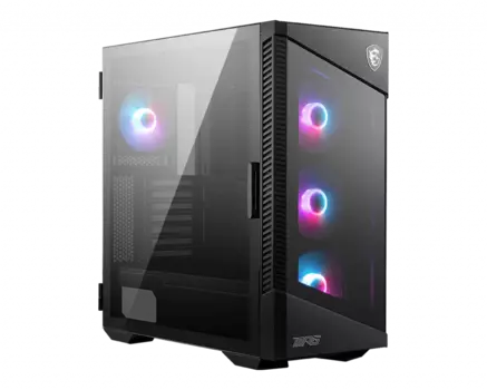 Корпус MSI MPG VELOX 100R, EATX, Midi-Tower, 2xUSB 3.2, USB Type-C, RGB подсветка, черный, без БП