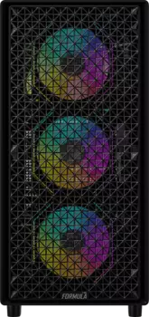 Корпус Formula V Mana Dynamic, ATX, Midi-Tower, 2xUSB 3.0, USB Type-C, RGB подсветка, черный, без БП (MANA DYNAMIC Black)