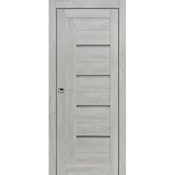 Дверь межкомнатная со стеклом Тренд вертикальный 70x200 см Hardflex серый без замка, без петель