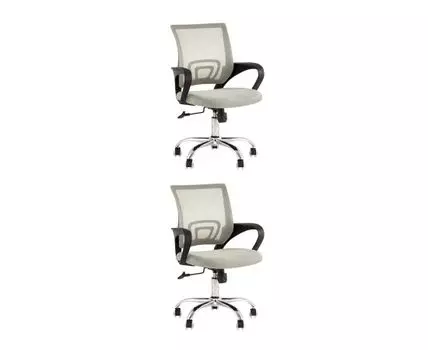 Кресло офисное TopChairs Simple New серый 2 шт