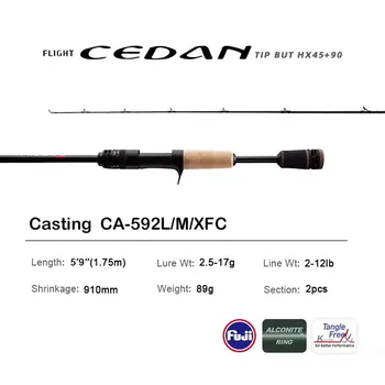 PURELURE НОВЫЙ CEDAN удилище для ловли окуня с твердым наконечником 36T Carbon Casting Spinning Удилища для ловли на приманку 2.5g-12g Fast Trout Rod Perch Rod