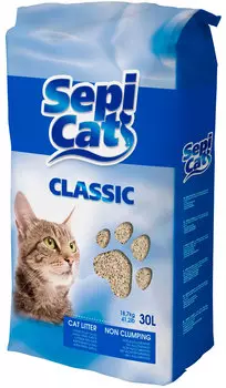 Sepi Cat Classic наполнитель впитывающий для туалета кошек Натуральный (18,7 + 18,7 кг)