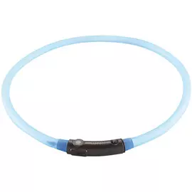 Шнурок светящийся на шею для собак Hunter Led Yukon голубой 20 – 70 см (1 шт)