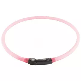 Шнурок светящийся на шею для собак Hunter Led Yukon розовый 20 – 70 см (1 шт)
