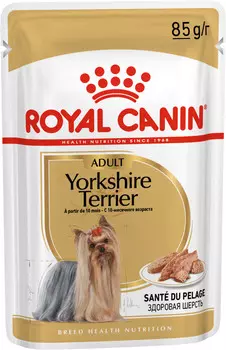 Royal Canin Yorkshire Terrier Adult для взрослых собак йоркширский терьер паштет (85 гр х 12 шт)