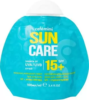 Крем для лица солнцезащитный Cafe Mimi Водостойкий SPF15+ 100мл