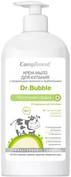 Крем-мыло для купания детский Compliment Dr. Bubble Молочная страна 400мл