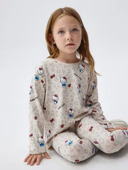 Лонгслив с принтом Hello Kitty для девочек