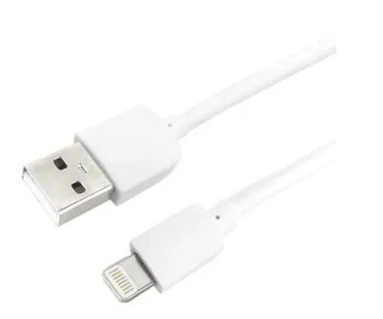 Кабель интерфейсный USB 2.0 Гарнизон AM/Lightning 8P GCC-USB2-AP2-0.3M-W для iPhone5/6/7, IPod, IPad, 0.3 м, белый, пакет