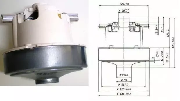 Двигатель NONAME 063200085 , 1200W, для Karcher, Moulinex, Philips, белый (802643)
