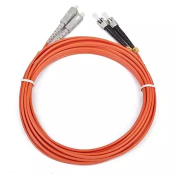 Двунаправленный мультимодовый оптоволоконный кабель Cablexpert CFO-STSC-OM2-2M, ST, многомодовый, 50/125, OM2, 2м, оранжевый (CFO-STSC-OM2-2M)