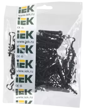 Дюбель-хомут IEK, 100шт., 5х8мм, черный (UHH36-5-8-100)