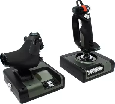 Джойстик Logitech X52 Professional H.O.T.A.S., проводной, черный/серый (945-000003)