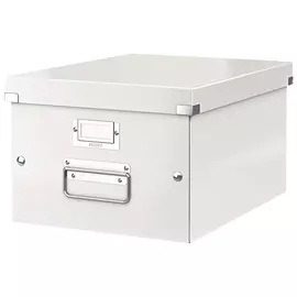 Короб архивный Leitz "Click &amp; Store" M, 200х280х370 мм, ламинированный картон, разборный, белый