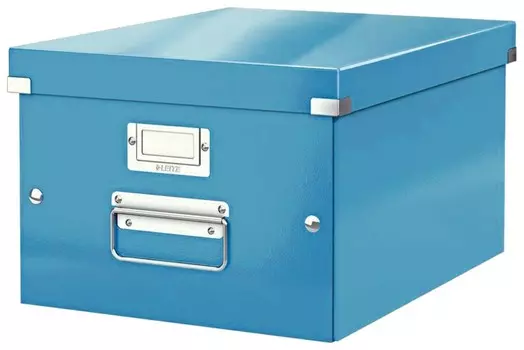 Короб архивный Leitz "Click &amp; Store" M, 200х280х370 мм, ламинированный картон, разборный, синий