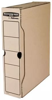 Короб архивный с клапаном А4 (260х325 мм), 100 мм, до 850 листов, Fellowes Bankers Box "Basic", Fs-00102