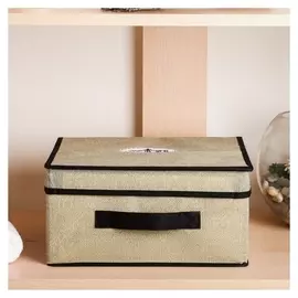 Короб для хранения с крышкой Home, текстиль