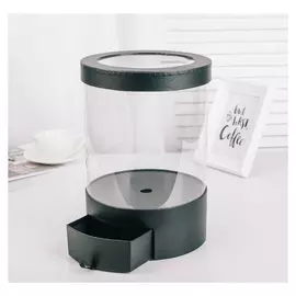 Коробка подарочная, чёрный, 20 х 20 х 32,5 см