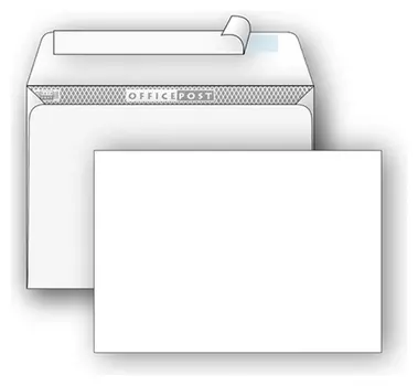 Конверты белый E65 стрип Officepost 110х220 1000шт/кор 1781
