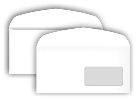 Конверты С65 автомат пр.окно114х229 80г/м2,1000шт/уп