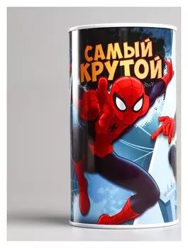 Копилка детская "Самый крутой", человек-паук, 6,5 х 12 см