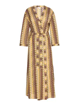 Длинное платье IZIA Kimono, цвет gelb mehrfarbig