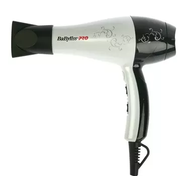 BABYLISS PRO Фен BaByliss Pro, черно-белый, 2000 Вт