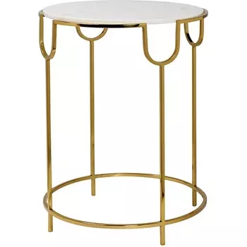 Стол журнальный с мраморной столешницей d45*60см Garda Decor арт.79MAL-7067