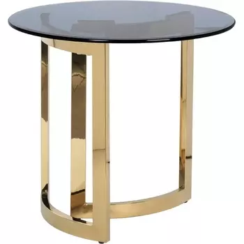 Стол журнальный темн.стекло/золото d60*55см Garda Decor арт.47ED-ET062GOLD