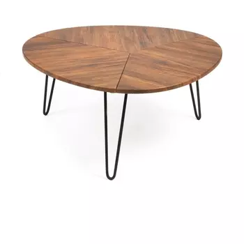 Стол журнальный WEBSTER Дуб Американский (ножки черные) (МДФ/металл) (Tetchair)