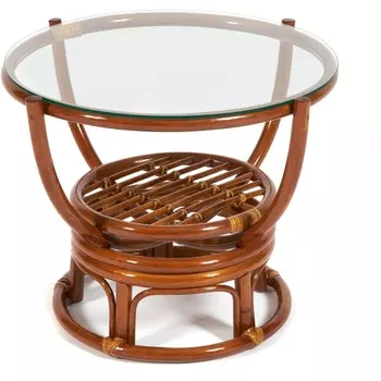 Столик журнальный со стеклом BENOA Pecan (орех) Tetchair 2212 10886