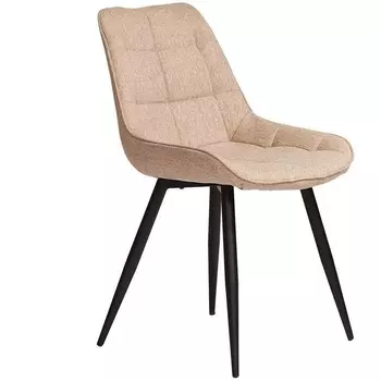 Стул ( mod. 8060 ) ткань: серо-бежевый, ножки: черный (металл,ткань) Tetchair 110352 11893