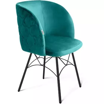 Стул альпийский бирюзовый/черный муар Sheffilton SHT-ST33-1/S100 5867340001