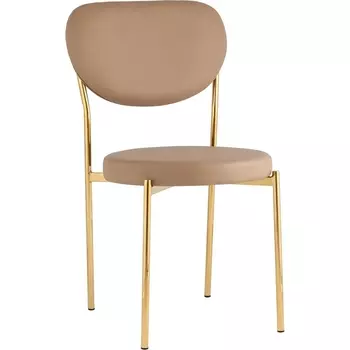 Стул Барбара NEW экокожа бежевая золотые ножки Stool Group