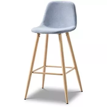 Стул барный 350B голубой TD3052-4/дерево ESF DC350B blue/wood 3052-4