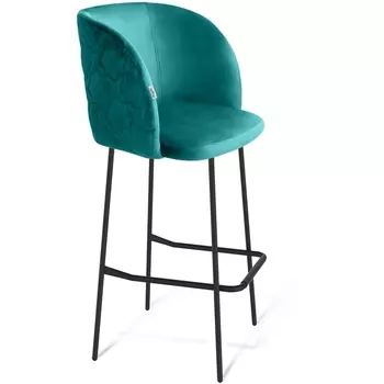 Стул барный альпийский бирюзовый/черный муар Sheffilton SHT-ST33-1/S29 4044937601