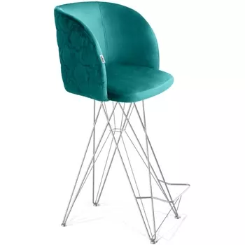 Стул барный альпийский бирюзовый/хром лак Sheffilton SHT-ST33-1/S66 3967222701