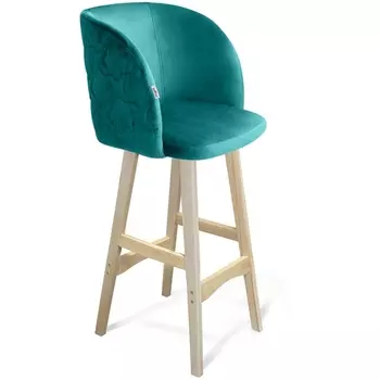 Стул барный альпийский бирюзовый/прозрачный лак Sheffilton SHT-ST33-1/S65 9122532002