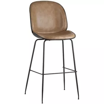 Стул барный Stool Group Beetle PU со спинкой бежевый УТ000001766