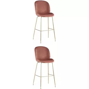 Стул барный Beetle со спинкой пудровый 2 шт Stool Group (арт.УТ000038307)