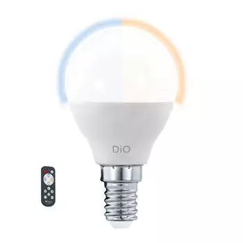 Лампа светодиодная диммируемая Eglo E14 5W 2700-6500K матовая 11805