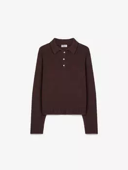 Джемпер регби из хлопка букле XS, коричневый