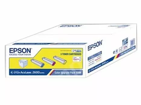 Комплект картриджей лазерный Epson 0289/C13S050289, голубой/пурпурный/желтый, 2000 страниц, оригинальный, для Epson AcuLaser 2600N / C2600N