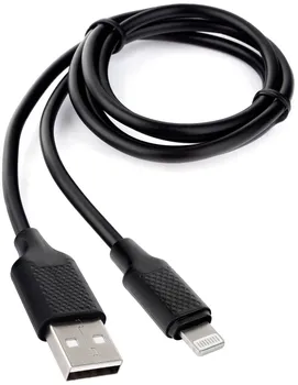 Кабель интерфейсный USB 2.0 Cablexpert CCB-USB-AMAPO2-1MB AM/Lightning, 1м, черный, блистер