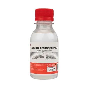 Флюс Rexant 09-3637 для пайки, кислота ортофосфорная, 100 мл, флакон