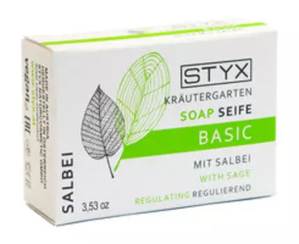 Натуральное косметическое мыло Styx Krautergarten Soap With Sage