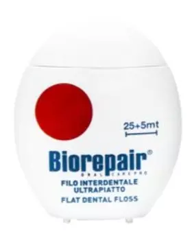 Невощеная ультра-плоская зубная нить Biorepair Flat Dental Floss