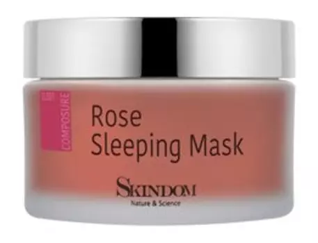 Ночная крем-маска для лица с экстрактом розы Skindom Rose Sleeping Mask
