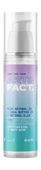 Ночной омолаживающий крем для лица с голубым ретинолом 3% Art&Fact. Moisturizing and Anti-Acne Night Face Cream